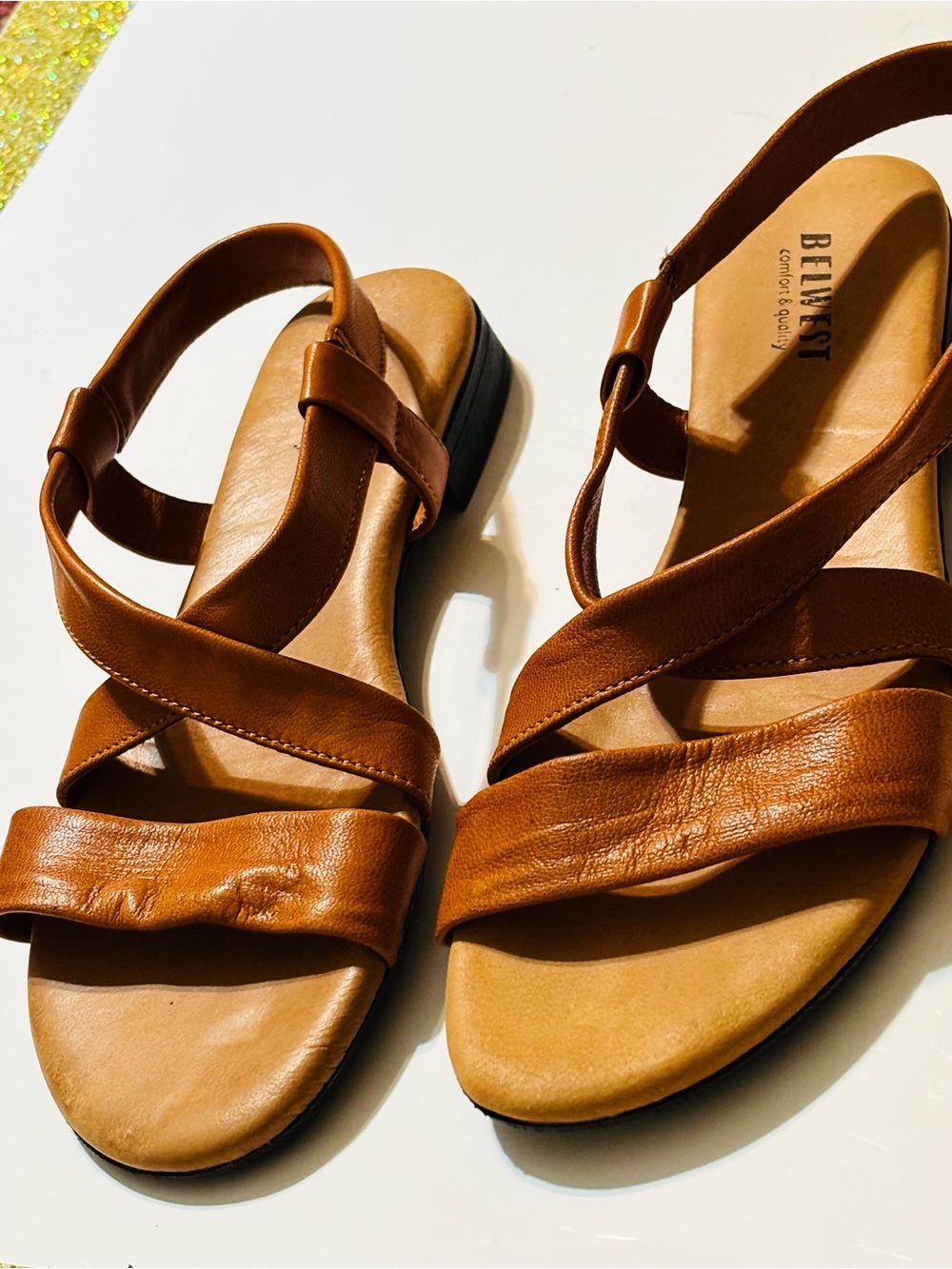 Belwest Comfort Tan Strappy Sandals